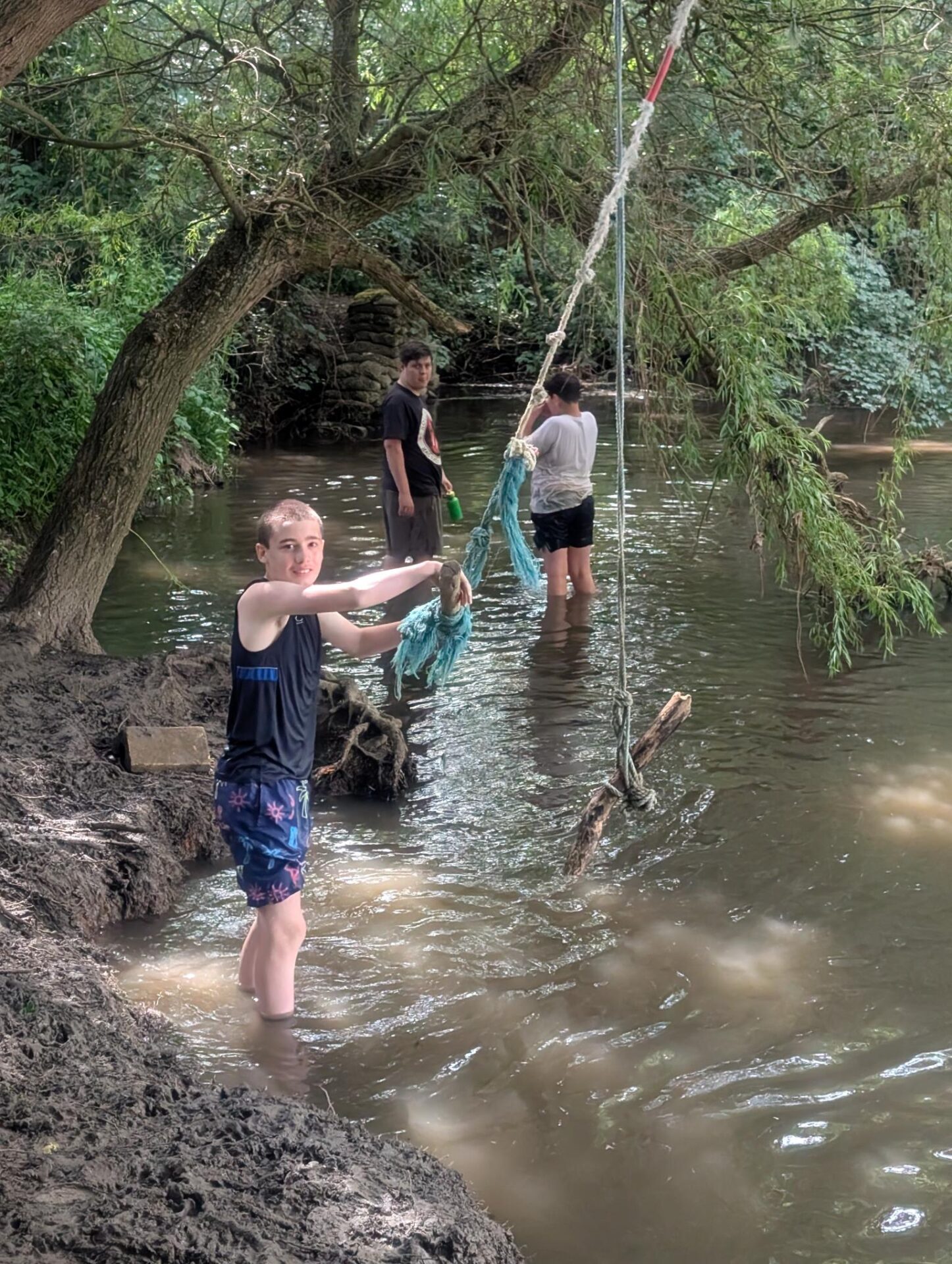 Cavemen and swimming