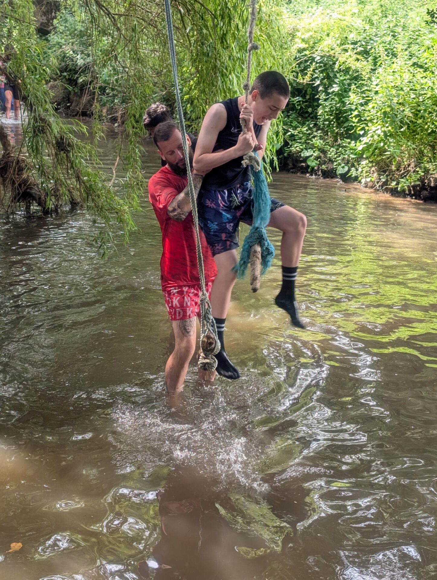 Cavemen and swimming